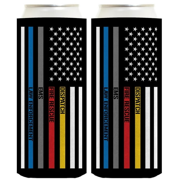 First Responder Gifts For Women First Responders Working Together To Make A Difference 2-Pack Ultra Slim Can Thermocoolers