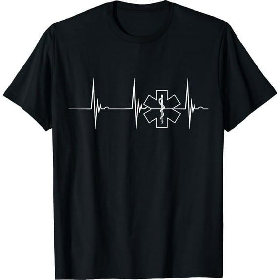 t-shirtFirst Responder Heartbeat EKG Pulse Medical EMT Paramedic T-Shirt mens t shirt,black,women,funny,misfits,men,journey