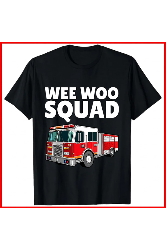 First Responder Rescue Funny Firefighter Fire Truck Unisex T-shirt V18379, up to size 5XL