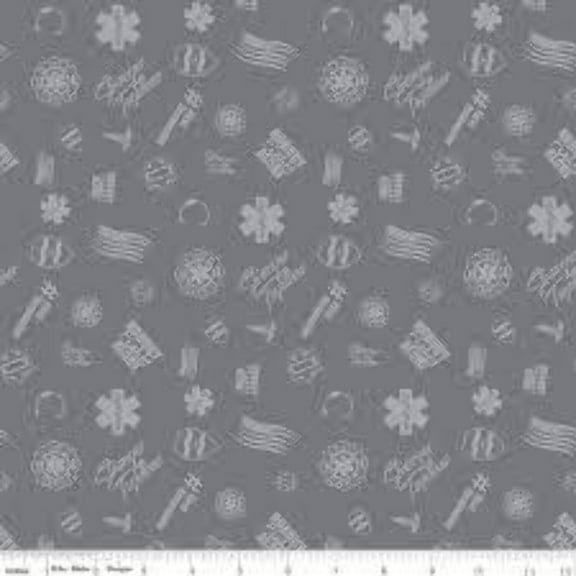 First Responders Support Cotton Fabric
