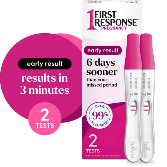 First Response Early Result Pregnancy Test Sticks, 3 Minute Results, 2 Count