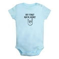 thumbnail image 1 of My First Rock Shirt Funny Rompers For Babies, Newborn Baby Unisex Bodysuits, Infant Jumpsuits, Toddler 0-24 Months Kids One-Piece Oufits (Blue, 12-18 Months), 1 of 4
