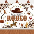 thumbnail image 1 of My First Rodeo Backdrop, Western Cowboy Backdrop Cowboy Banner Western Cowboy Background Western Party Supplies Decor Wild West Decor Cowboy Birthday Theme Party Backdrop Supplie, 1 of 4