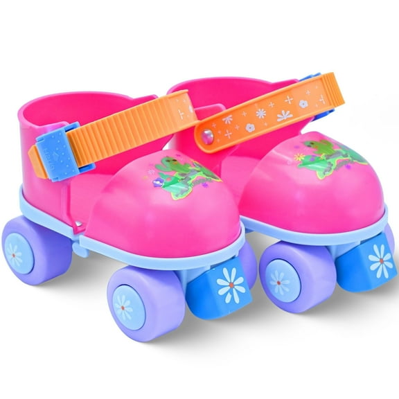 First Roller Skates for Toddlers,Adjustable Quad Skates for Kids Ages 2-6, Beginner Friendly & Stable Training Skates for Boys and Girls