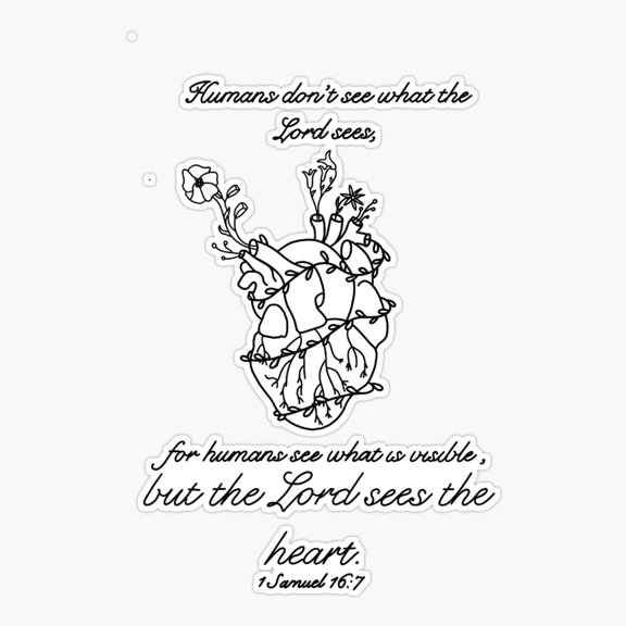 First Samuel Sixteen Seven Sticker
