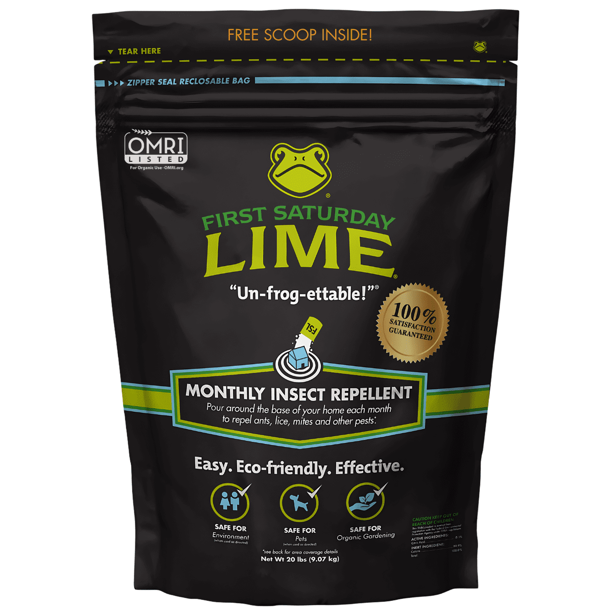 First Saturday Lime Monthly Insect Repellent, 20 lb bag
