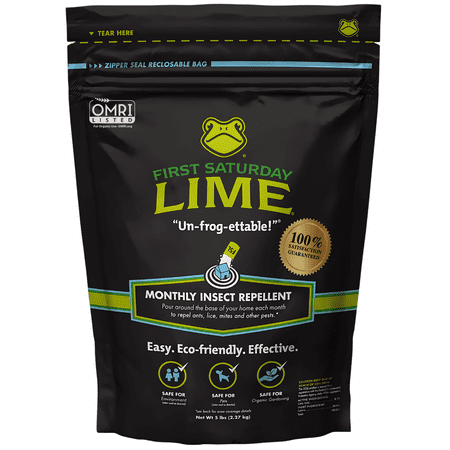 First Saturday Lime Monthly Insect Repellent 5lb Bag I Monthly Insect Shield I Prevents Ants & Other Insects