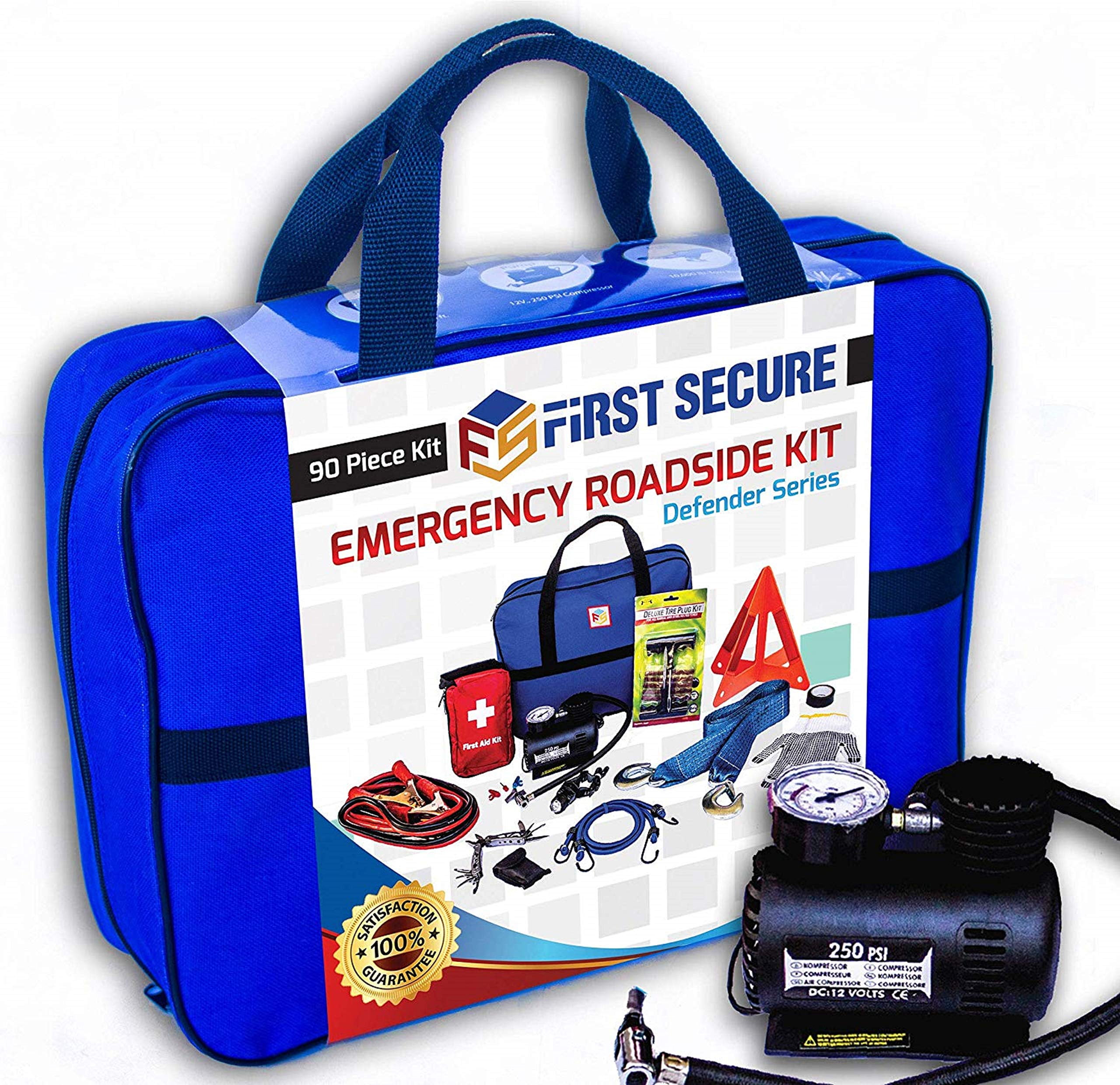 HLWDFLZ Car Roadside Emergency Kit - 86pcs Winter Traveler Safety Road Side  Assistance Kits, Car Kit Essentials for Men, Women, Teen