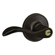 First Secure by Schlage Presley Keyed Entry Door Lever Lock in Aged Bronze for Exterior Door