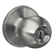 First Secure by Schlage Rigsby Keyed Entry Door Knob in Stainless Steel