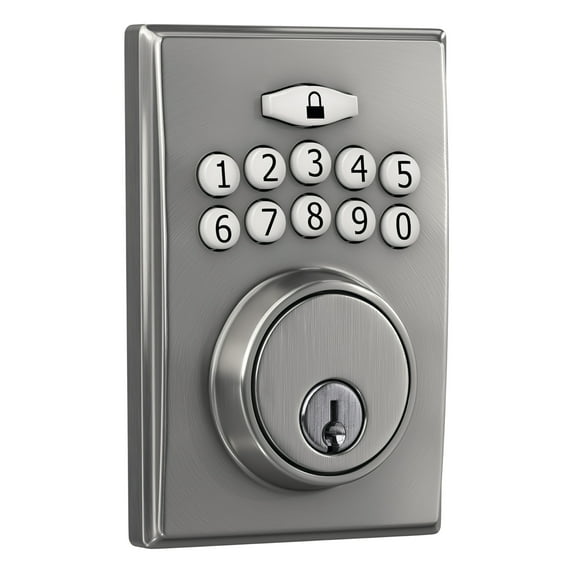 First Secure by Schlage Truss Keypad Electronic Deadbolt in Stainless Steel