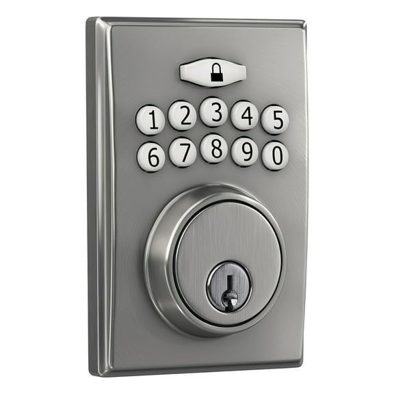 First Secure by Schlage Truss Keypad Electronic Deadbolt in Stainless Steel