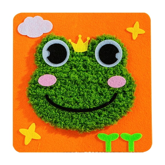 First Sewing Kit for Beginner Kids Arts & Crafts, 5 Easy DIY Embroidery Projects Animal Dolls Set, Gift for Girls, Boys, Learn to Sew