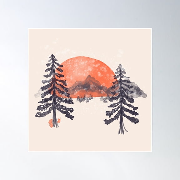 First Snow... Poster Wall Art, Modern Wall Decor, 16x24 UNFRAMED