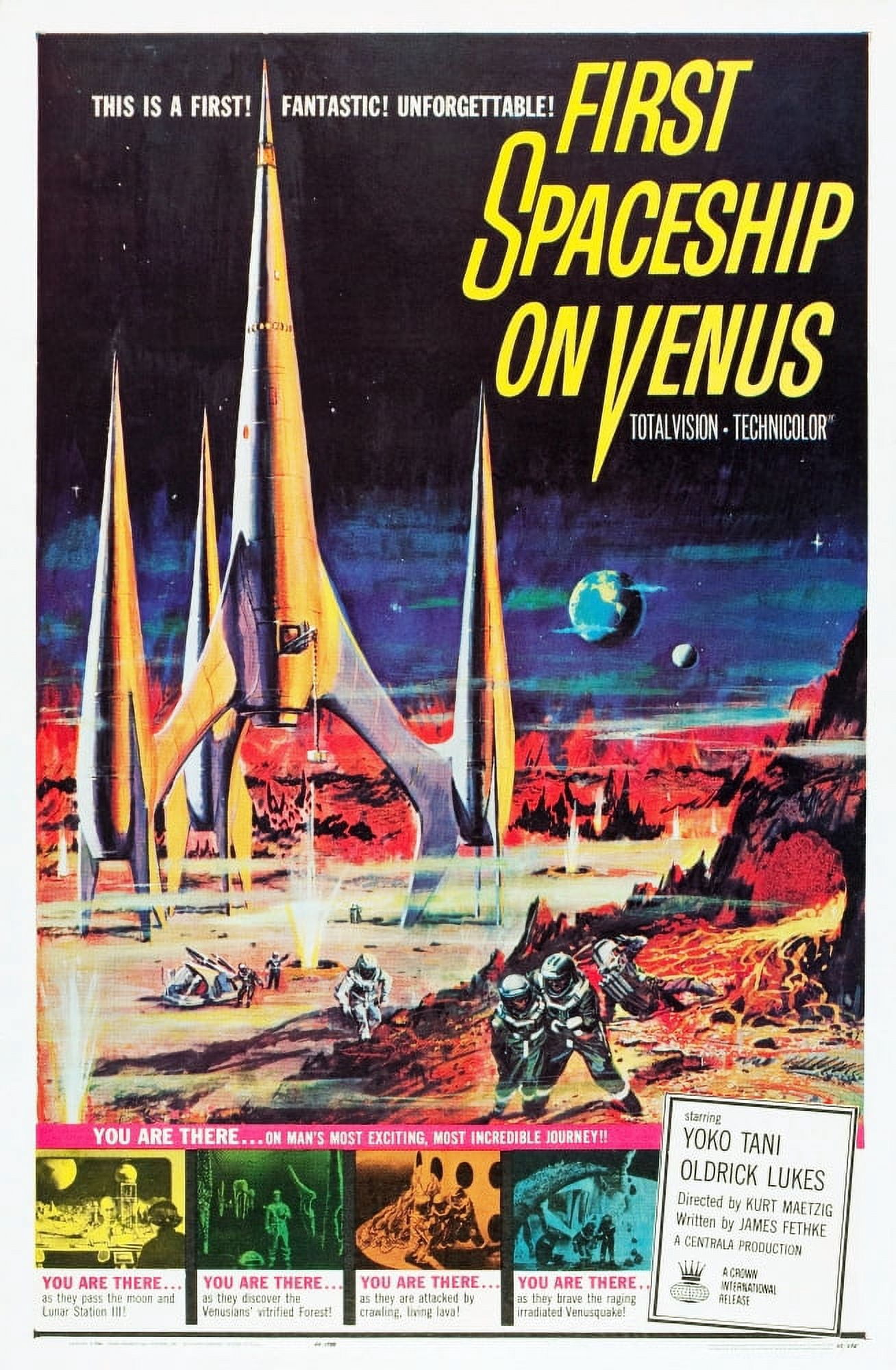 First Spaceship On Venus Canvas Art -  (11 x 17)