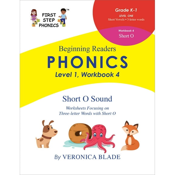 First Step Phonics Level 1, Short O workbook