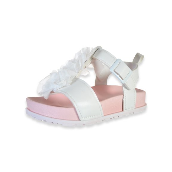 First Steps Baby Girls' Open Toe Sandals - pink, 9 - 12 months (Newborn)