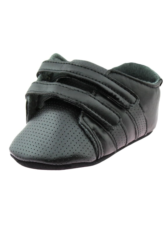 Cute Baby Boys Athletic Fashion Sneakers Trendy Gym Shoe Casual Kicks Soft Sole Newborn Prewalker Black Size 4 (9-12 Months)