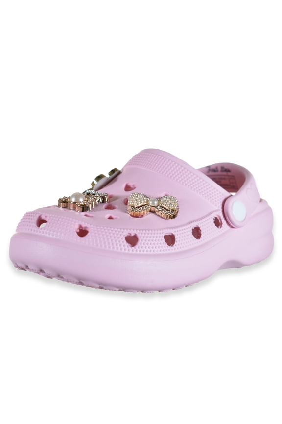 Girls' Bling Clogs Color: light pink Size: 7 toddler