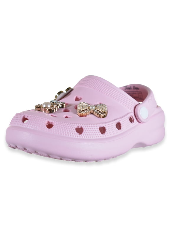 Girls' Bling Clogs Color: light pink Size: 9 toddler