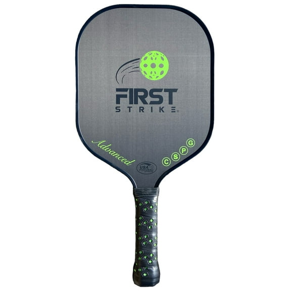 First Strike Pickleball: Advanced Pickleball Paddle - 16 x 8 x 0.5", Polymer Core, Carbon Fiber Surface, Advanced Edge Guard, 4" Grip, Sports Gear