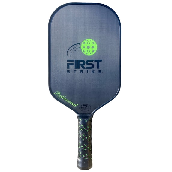 First Strike Pickleball: Professional Pickleball Paddle - Elongated, 16.4 x 7.5", Polymer Core, Carbon Fiber Surface, Advanced Edge Guard, 4 1/4" Grip