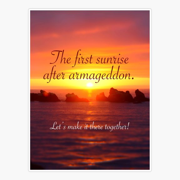 First Sunset After Armageddon Sticker