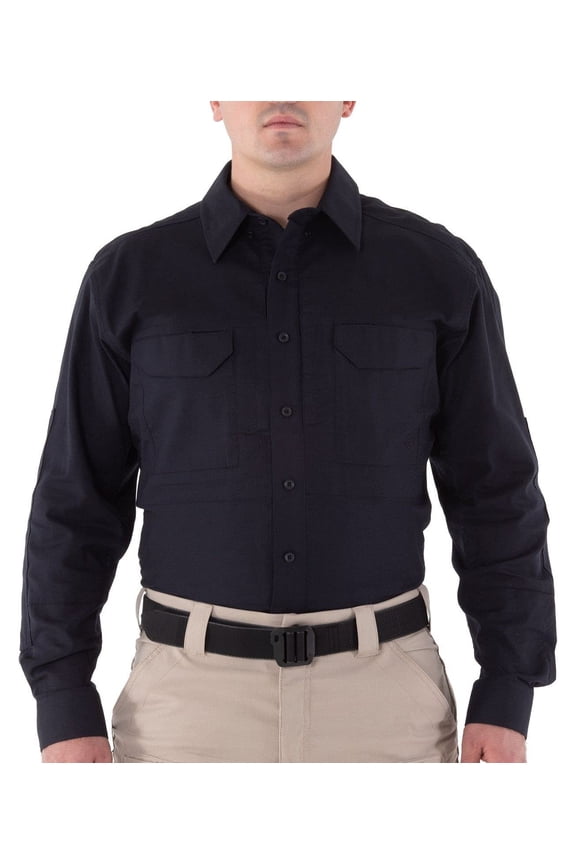 FT-111006-729-L-R Men V2 Tactical Long Sleeve Shirt, Midnight Navy - Large