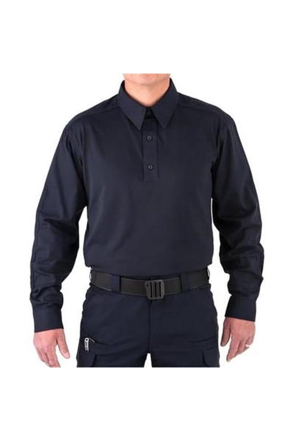 FT-111015-729-L-R Men V2 Pro Performance Long Sleeve Shirt, Midnight Navy - Large