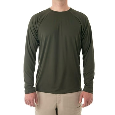 First Tactical FT-111504-830-XXL-R Men Performance Long Sleeve T-Shirt, OD Green - 2XL