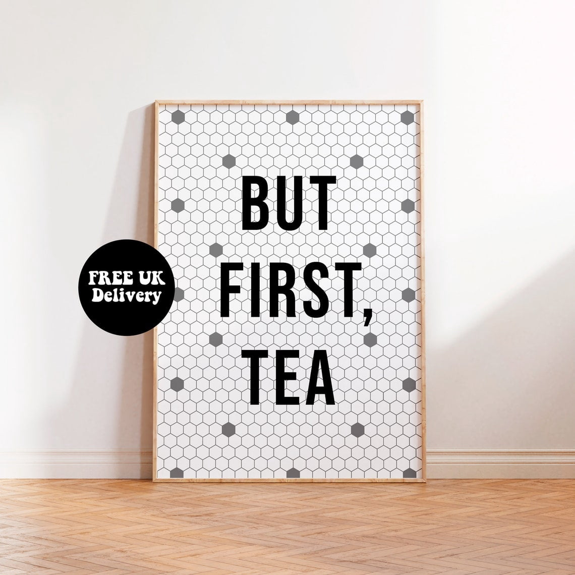 But First Tea Poster, Typography Poster, A5 A4 A3 Poster Home Decor ...