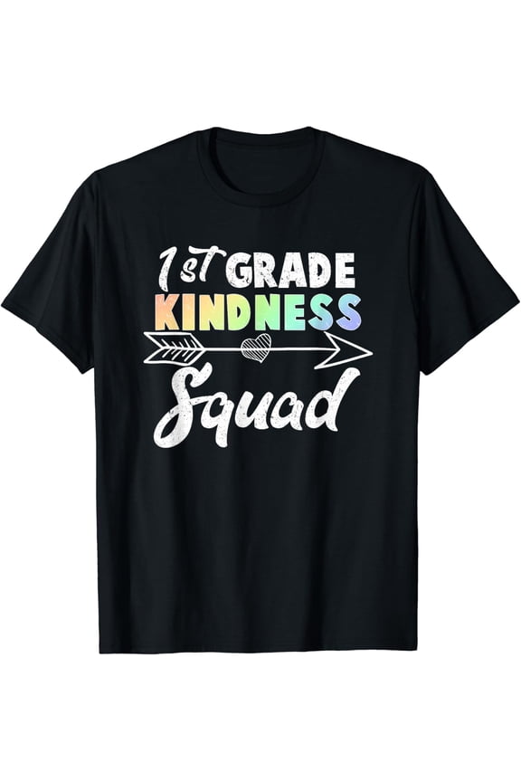 First Teacher Team Shirt - 1st Grade Kindness Squad Rainbow T-Shirt