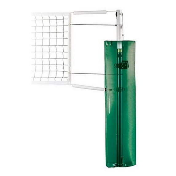 First Team Astro Express Aluminum Competition Aluminum Volleyball System with Sockets44; Forest Green