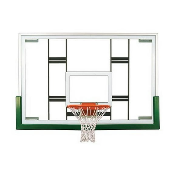 First Team Colossus Upgrade Package Steel-Glass Gymnasium Backboard44; Rim & Pad Upgrade Package- Maroon