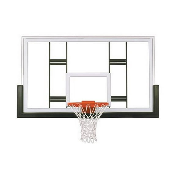 First Team Contender Upgrade Package Steel-Glass Gymnasium Backboard44; Rim & Pad Upgrade Package- Sienna Orange