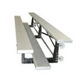 thumbnail image 1 of First Team FAN2-1FP-TNR-15 Steel-Aluminum 2 Row Indoor Tip N Roll Bleacher 15 ft.  Long, Navy Blue, 1 of 1