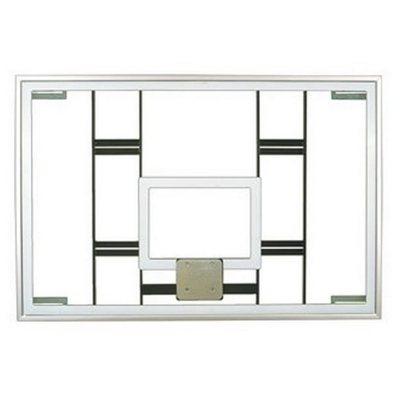 First Team FT241 Tempered Glass 48 X 72 in. Conversion Glass Backboard44; Saddle Brown