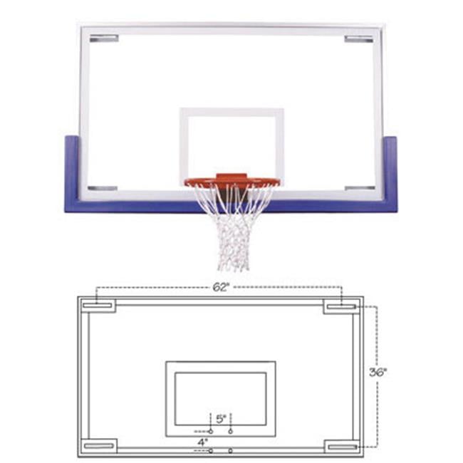 First Team FT72 Foam Rubber 72 in. Recreational TuffGuard Backboard ...