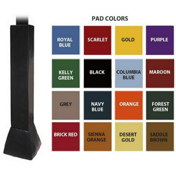 First Team FT79 Foam-Vinyl Deluxe Pole Pad for 6 in. Crank Adjust Poles, Scarlet