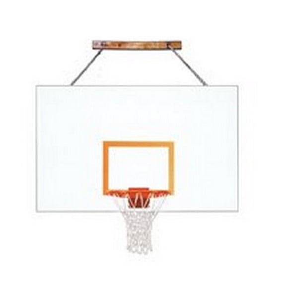 First Team FoldaMount82 Magnum Steel Side Folding Wall Mounted Basketball System44; Sienna Orange