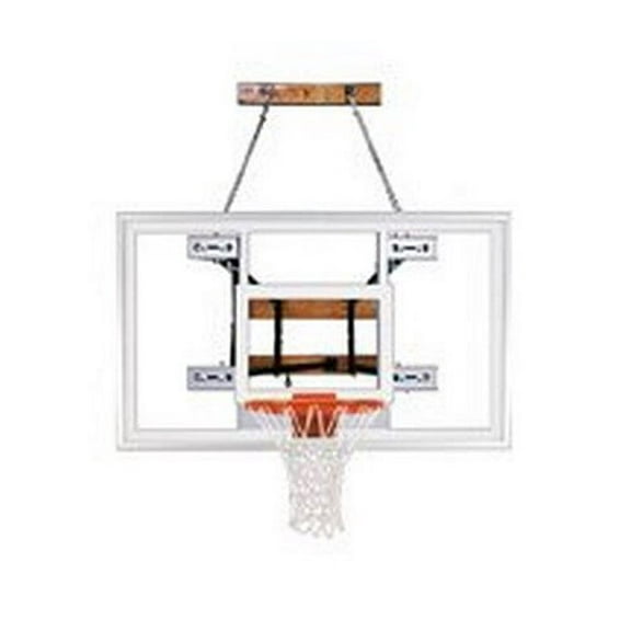 First Team FoldaMount82 Pro Steel-Glass Side Folding Wall Mounted Basketball System44; Forest Green