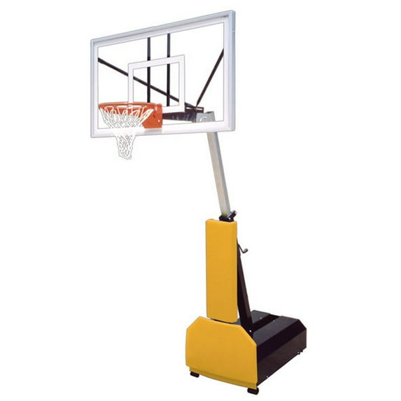 First Team Fury Nitro Portable Basketball Hoop with 60 Inch Glass Backboard