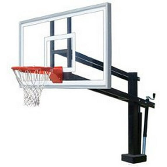 First Team HydroShot Select Stainless Steel-Acrylic Adjustable Poolside Basketball System44; Black