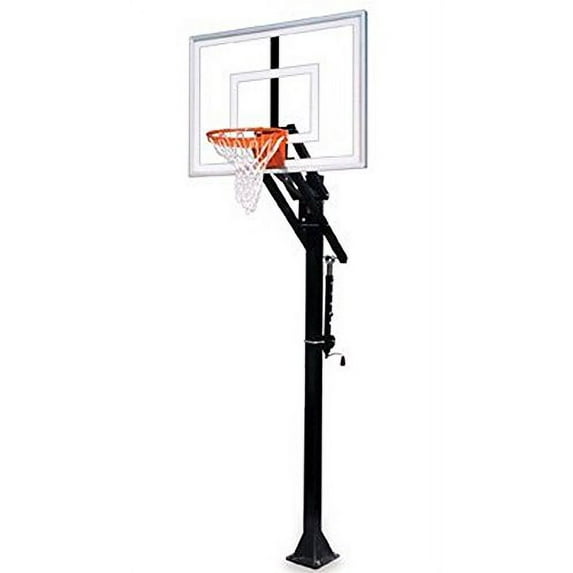First Team Jam III-BP Steel-Acrylic In Ground Adjustable Basketball System44; Royal Blue
