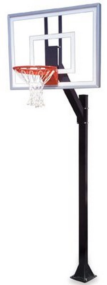 First Team Legacy Turbo-BP Steel-Glass In Ground Fixed Height Basketball System44; Black - image 1 of 1