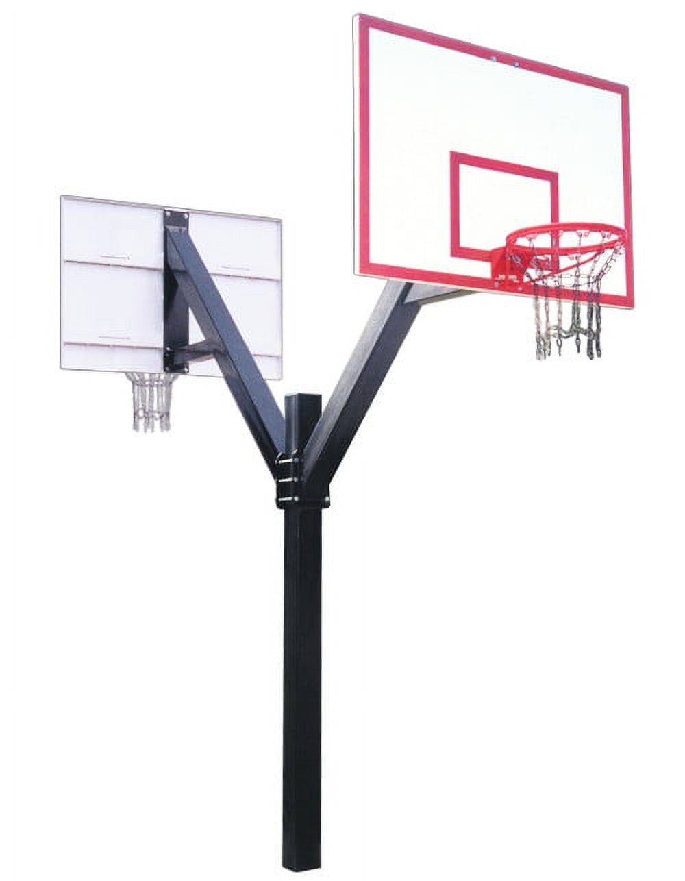 First Team Legend Dynasty Dual In-Ground Basketball Hoop with 72 Inch Fiberglass Backboard - image 1 of 1