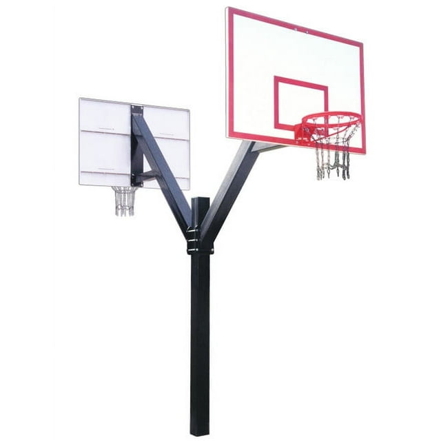 First Team Legend Dynasty Dual In-Ground Basketball Hoop with 72 Inch Fiberglass Backboard