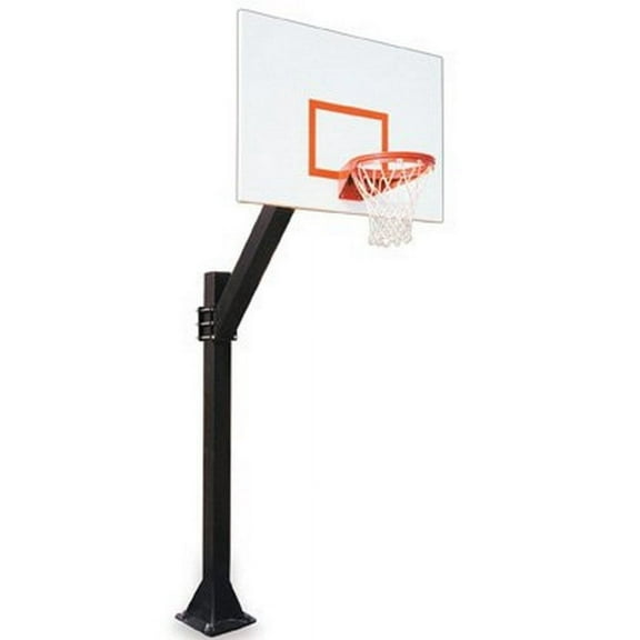 First Team Legend Playground-BP Steel In Ground Fixed Height Basketball System44; Desert Gold