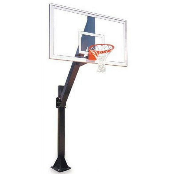 First Team Legend Supreme-BP Steel-Acrylic In Ground Fixed Height Basketball System44; Orange