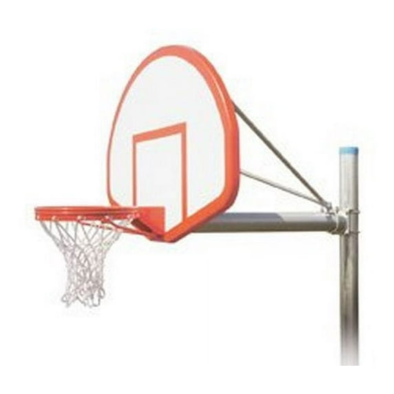 First Team Renegade Flight Steel-Fiberglass In Ground Fixed Height Basketball System44; Brick Red
